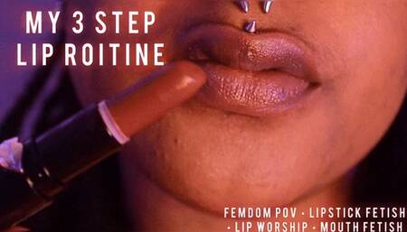 Red Lip Routine - Mouth - Lips - LipstickFetish - KissingFetish