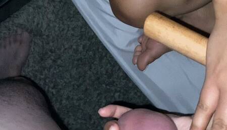 Smashing my husbands BALLS hard!