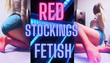 (57) RED STOCKINGS FETISH
