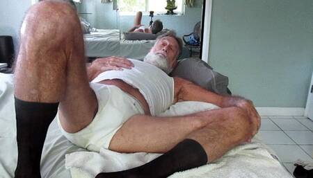 Foot Fetish with Black Socks and Tighty-Whities