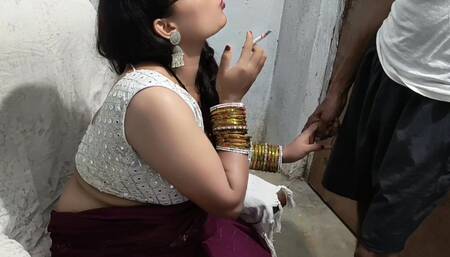 Step-sister Roli Got Caught Smoking Cigarette by Her Younger Step-brother and Fucked Her and Cum Swallow