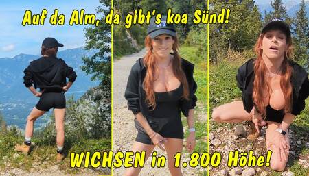 There’s no sin on the mountain pasture! Tranny masturbates at 1,800 meters!