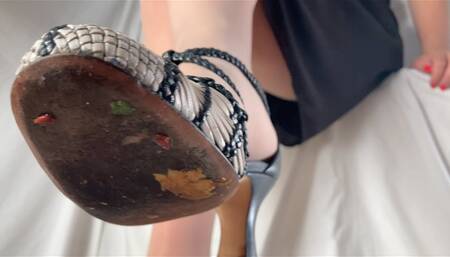 A Shoefetish Dream in Nylons and T-Strap Heels - POV and underglass views, Shoefetish and Crush Fetish - HD quality