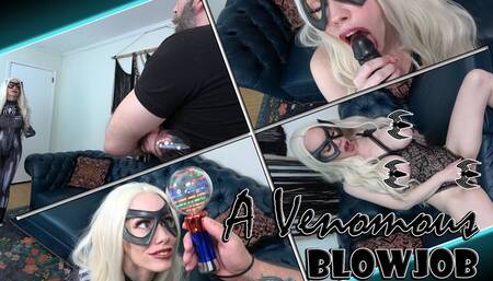 Superheroine Black Cat Controlled and made to suck Venom's Huge Black Cock! Nude BJ and Pussy Play with Malloy Panda 4k mp4