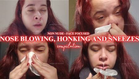 Compilation | Snotty messes, nose blowing, nose honking and sneezing