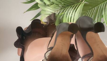 A Shoefetish Dream in Nylons and T-Strap Heels - POV and underglass views, Shoefetish and Crush Fetish - HD