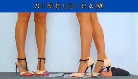 Trampling His Cum Under My Office T-Bar Stilettos - Sole Cam - AmbersCBT - 75SC