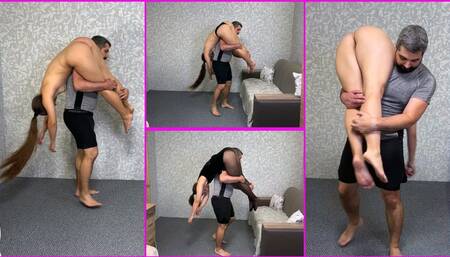 Ragdolling Naked Sex Doll Carried On Shoulder - Real Doll - Freeze - Upskirt - Nylon Pantyhose - Naked Body - Girl Hanging Upside Down - Girl Dangling - Hair Fetish - Dangling Arms - Ass Worship - Naked Doll - Housekeeper - Boiled Noodles