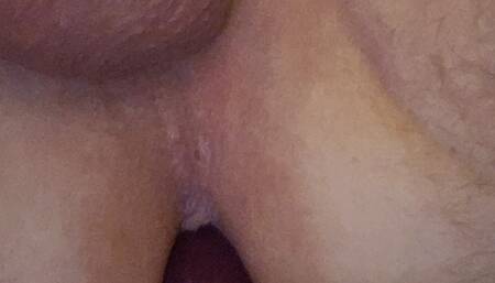 Lying on the Bed Tried Rings on My Little Cock