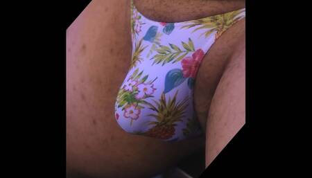 Tiny Tropical Thong Bulge Play