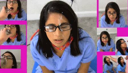 Sperm bank nurse eRica drinks several cum donations & gets a nasty facial!!