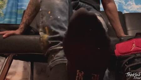 Removing Shoes and Jerking Off