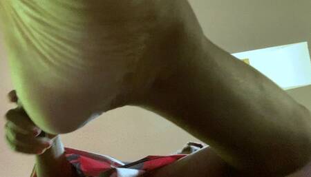 Will you get Caught trying to Cover yourself in Giantess Goddess Foot Dust POV 1080