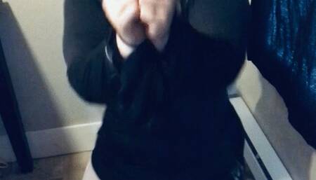 Phone view: Pantyhooded nun cornered