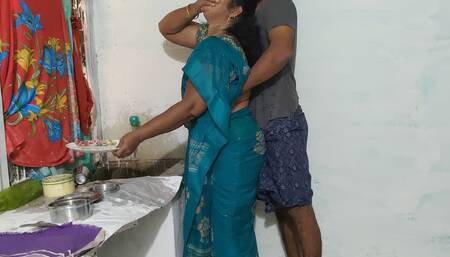 Aunty Was Cleaning the Dishes in the Kitchen Wearing a Saree and I Went Behind Her and Tied Her up and Had Sex with Her