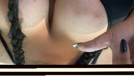 Miss Fatin oiling her giantess boobs and teasing you