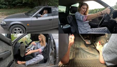Nurse Milana aggressively punishes her old Toyota