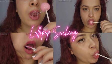 Licking, sucking and chewing a lollipop | ASMR