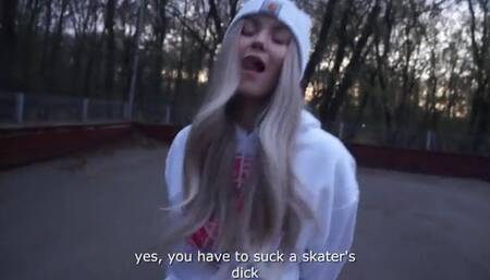 Blonde Sucks Skaters Dick