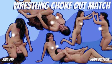 4K Ziva Fey - Wrestling Choke Out Match With Ruby Vuitton