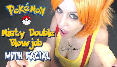 Misty Pokemon Double Blowjob and Facial