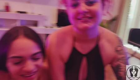 DESPERATE ROOMMATE GET PAID WITH DOUBLE BLOWJOB FACIAL CUM