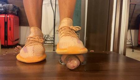 Orange Adidas Yeezy 350 shoejob