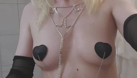 Me with red lipstick on