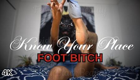 Know Your Place Foot Bitch - Hairy Ebony Feet Fetish Femdom 4K