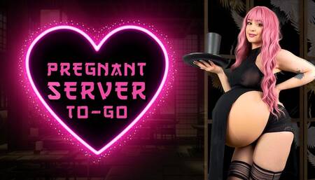 Pregnant Server To-Go: Kinky Server Puts You To Work