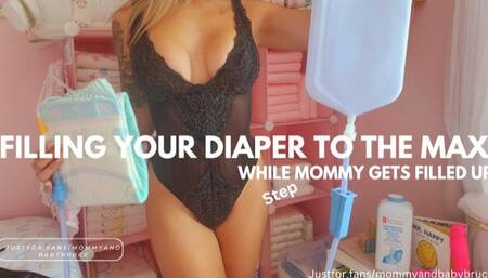 Filling Your Diaper To The Max While Getting Cucked
