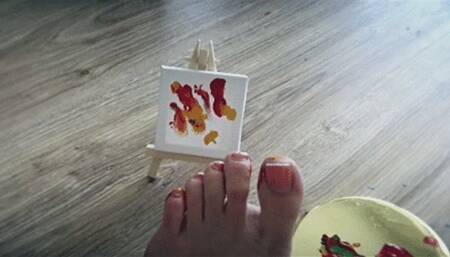 First painting by foot