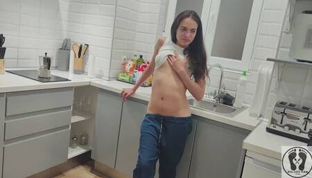 KITCHEN BUTTCRACK CORNER HUMPING SINK FURNITURE ALONE HOME