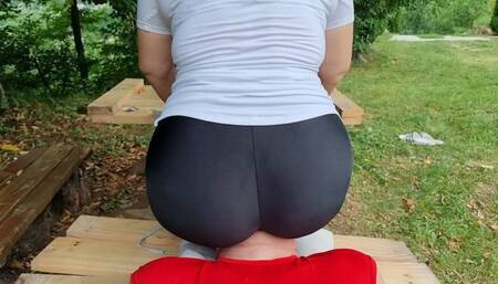 Mountain retreat part 5 - Mistress Luna - facesitting in legggings 4 K