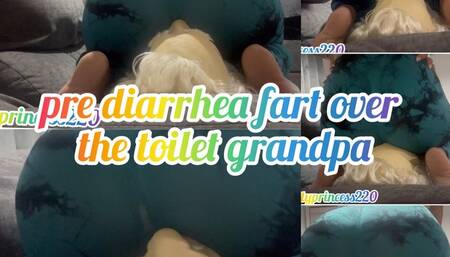 pre diarrhea fart over the toilet grandpa