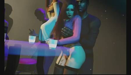 Hot student at night club - 3D Animation