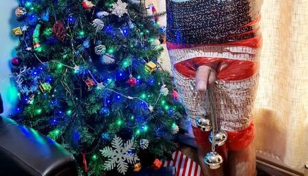 Miss M and Christmas jingle bell balls