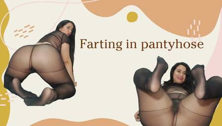 Farting in pantyhose