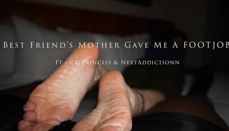 CatPrincessFeet Gives Footjob With French Pedicure To Her Son’s Bestfriend