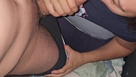 Brunette Sucks Young Huge Cock Until Thick Cum Flows Out