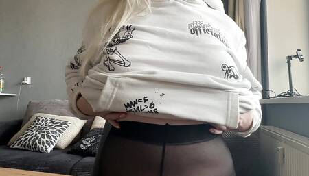 Russian beauty puts her fingers in her pussy