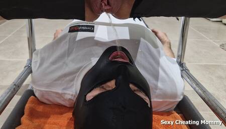 Femdom Piss in Mouth and Pussy Cleanup. My Slave Is My Toilet Bowl.