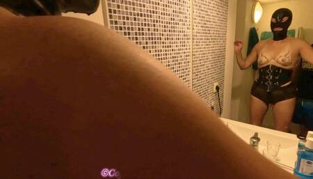 Intense Latex Fantasy: Inflatable Rubber Dildo and Latex Blowjob Performance - Part 2