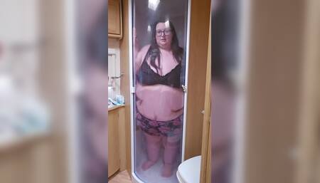 Attempting the Shower in My Caravan