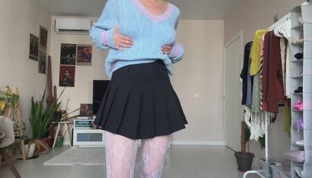 Boob enlargement and upskirt