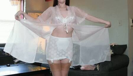 Trying On Vintage Lingerie
