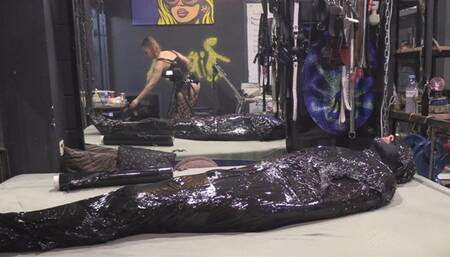 mummification wax play and cumshot hopless slut