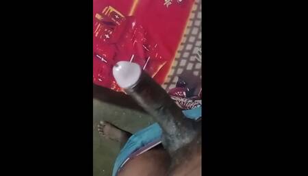 Village Boy Applied Oil to His Dick and Ejaculated at Home