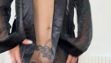 Cum for step mom in his leather boots