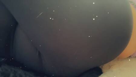 Farts in grey sweatpants and black leggings